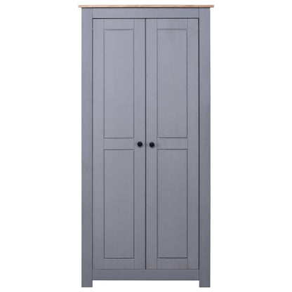 Armadio Grigio 80x50x171,5 cm Legno Massello Pino Panama Range
