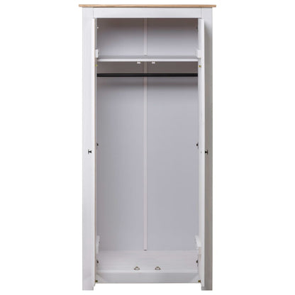Armadio Bianco 80x50x171,5 cm Legno Massello Pino Panama Range