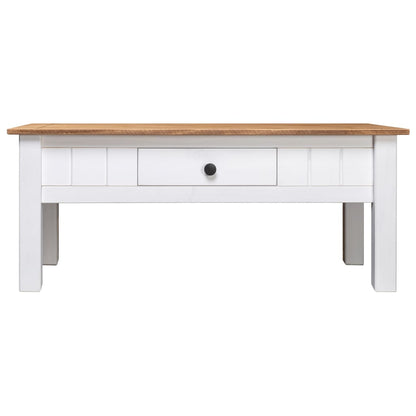 Tavolino Salotto Bianco 100x60x45cm Pino Massello Panama Range
