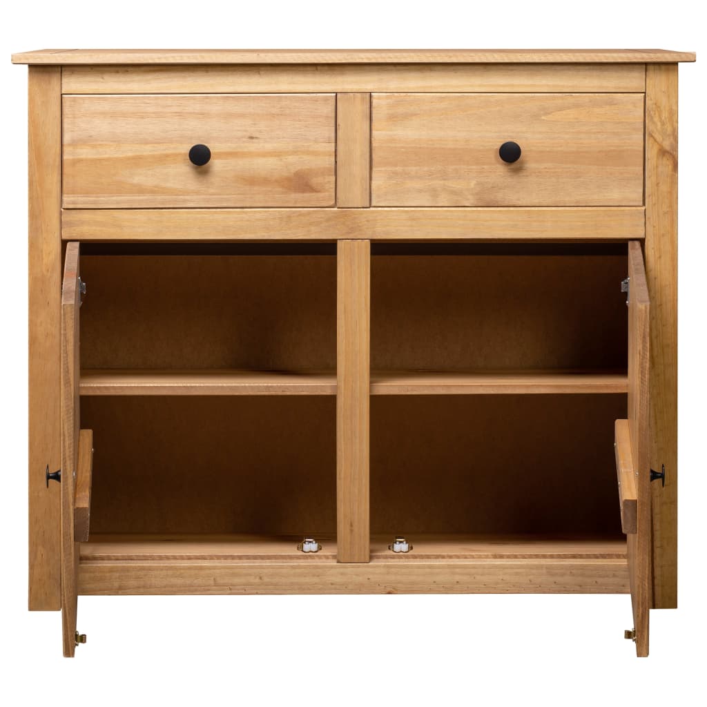 Credenza 93x40x80 cm in Legno Massello di Pino Panama Range
