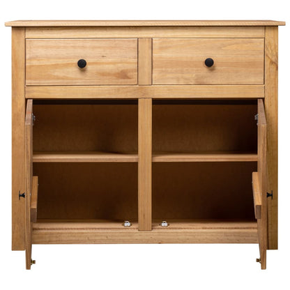 Credenza 93x40x80 cm in Legno Massello di Pino Panama Range