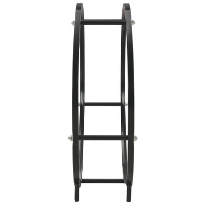 Rastrelliera per Legna da Ardere Nera 70x20x70 cm in Acciaio
