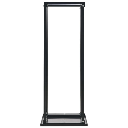 Rastrelliera per Legna da Ardere Base Nera 37x37x113cm Acciaio