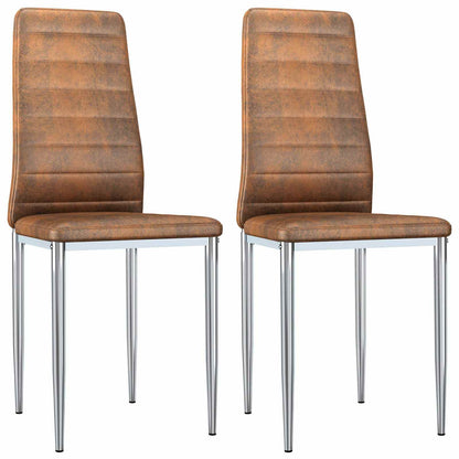 Sedie da pranzo 2 pcs Marrone 41.5 x 48 x 99 cm