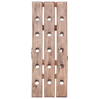 Portavini da 15 Bottiglie 26x50x70cm Legno Massello di Mogano