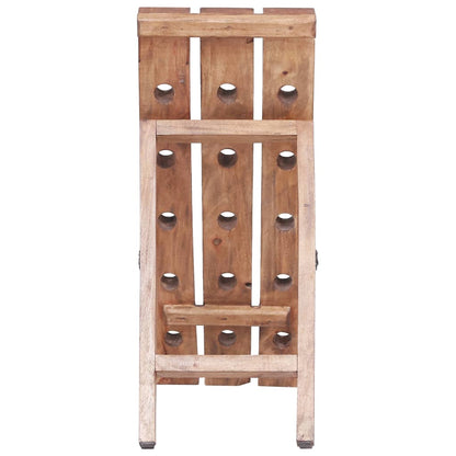 Portavini da 15 Bottiglie 26x50x70cm Legno Massello di Mogano