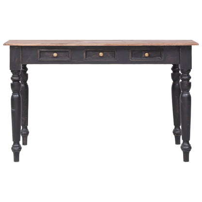 Scrivania con 3 Cassetti 117x57x75 cm Legno Massello di Mogano
