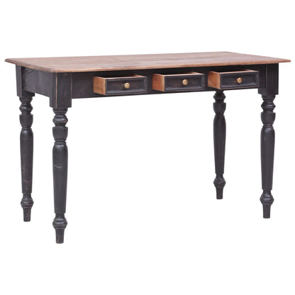 Scrivania con 3 Cassetti 117x57x75 cm Legno Massello di Mogano