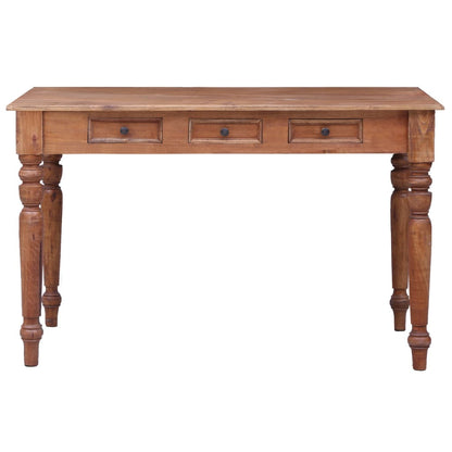 Scrivania con Cassetti 117x57x75 cm in Legno Massello di Mogano