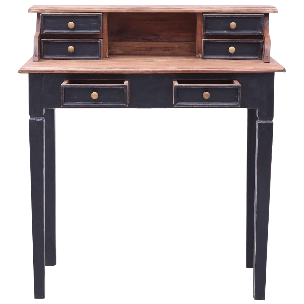 Scrivania con Cassetti 90x50x101 cm in Legno Massello di Mogano