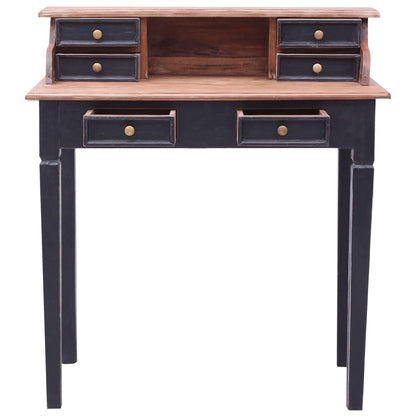 Scrivania con Cassetti 90x50x101 cm in Legno Massello di Mogano
