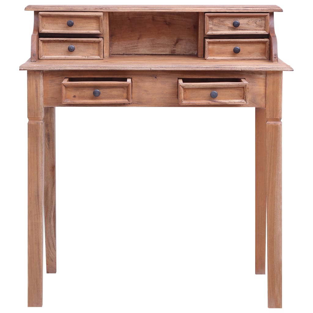 Scrivania con Cassetti 90x50x101 cm in Legno Massello di Mogano