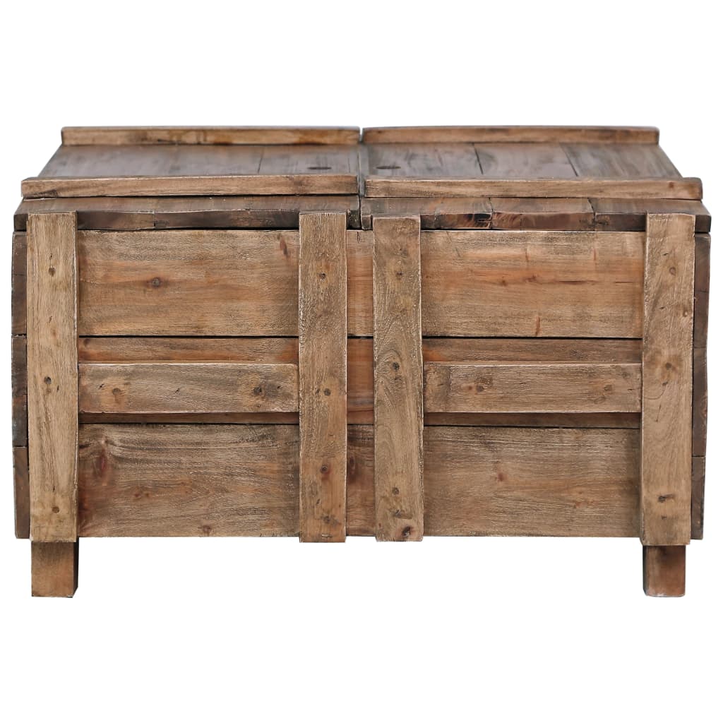 Tavolino da Salotto 65x65x38 cm in Legno Massello di Mogano