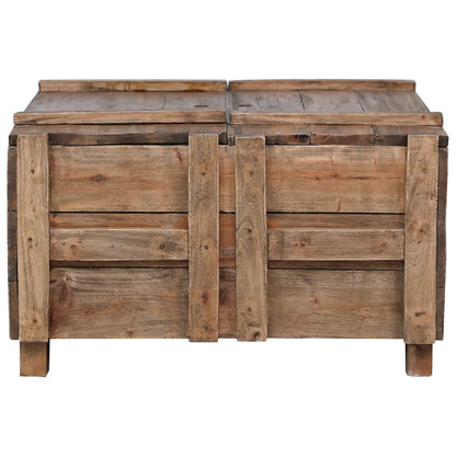 Tavolino da Salotto 65x65x38 cm in Legno Massello di Mogano
