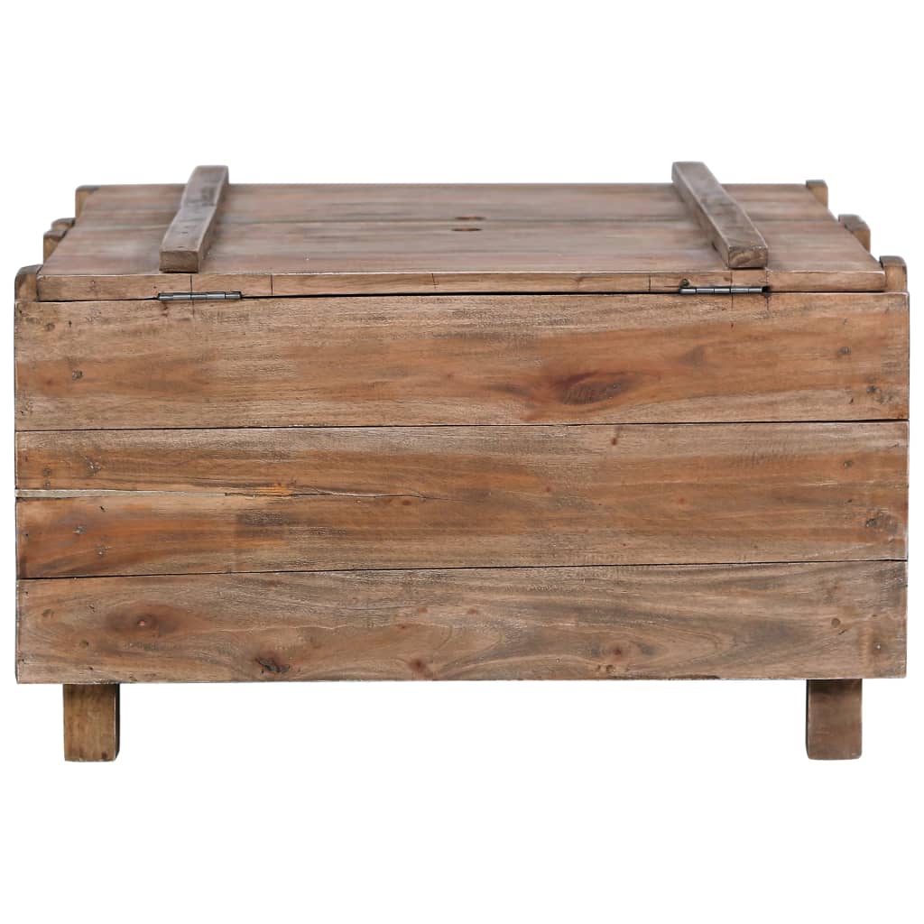 Tavolino da Salotto 65x65x38 cm in Legno Massello di Mogano