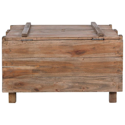 Tavolino da Salotto 65x65x38 cm in Legno Massello di Mogano