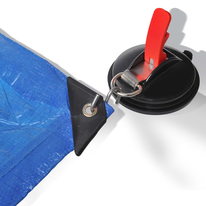 ProPlus Ventose di Fissaggio 2 pz con Anelli e 4 Ganci a S