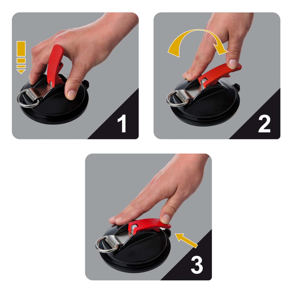 ProPlus Ventose di Fissaggio 2 pz con Anelli e 4 Ganci a S
