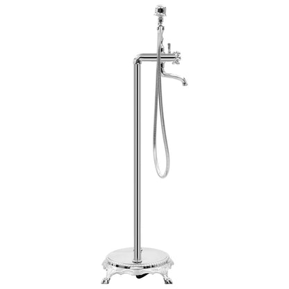 Rubinetteria a Colonna per Vasca Acciaio Inox 99,5 cm Argento