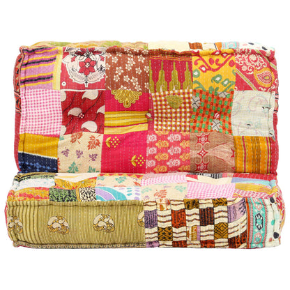 Pouf 100x100x20 cm in Tessuto Patchwork
