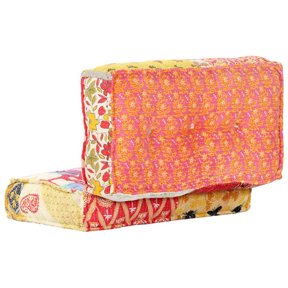 Pouf 100x100x20 cm in Tessuto Patchwork