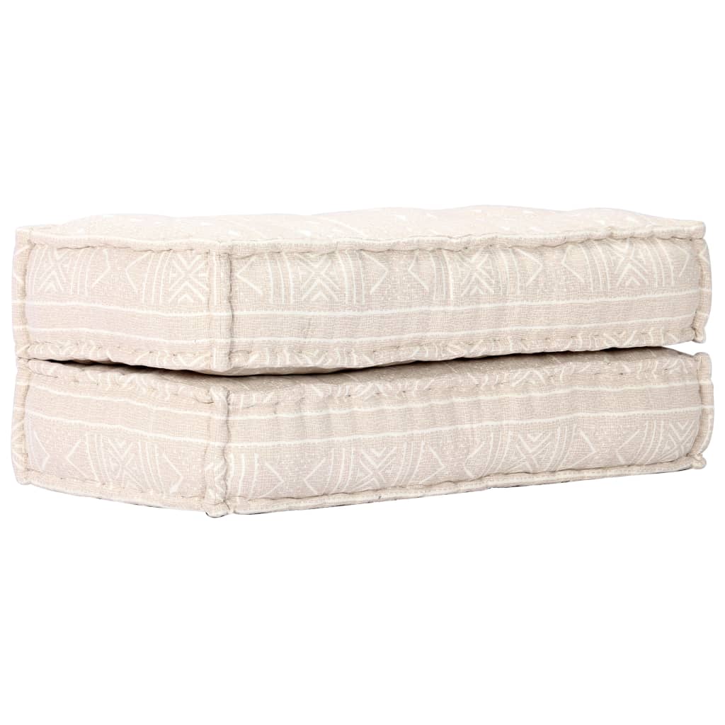 Pouf 100x100x20 cm in Tessuto Beige