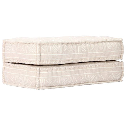 Pouf 100x100x20 cm in Tessuto Beige
