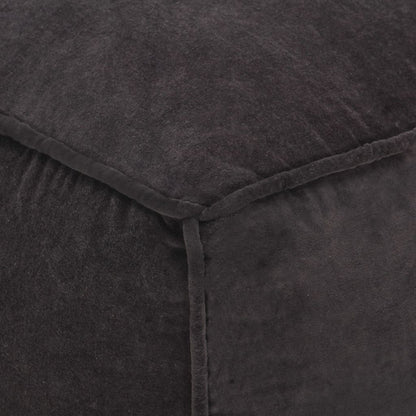 Pouf in Velluto di Cotone 40x40x40 cm Antracite