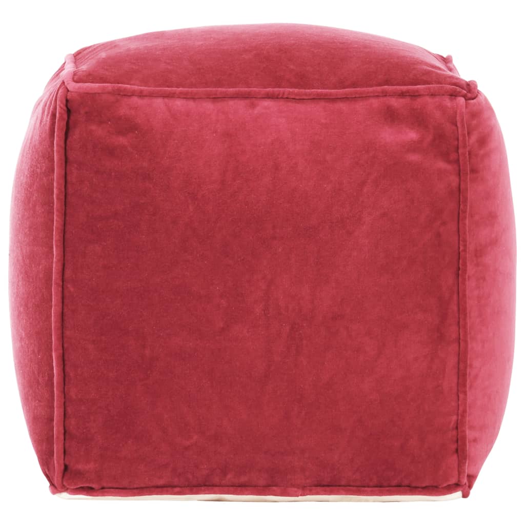 Pouf in Velluto di Cotone 40x40x40 cm Rosa