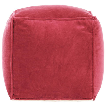 Pouf in Velluto di Cotone 40x40x40 cm Rosa