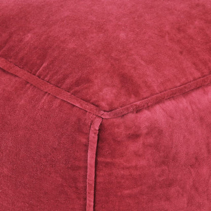 Pouf in Velluto di Cotone 40x40x40 cm Rosa