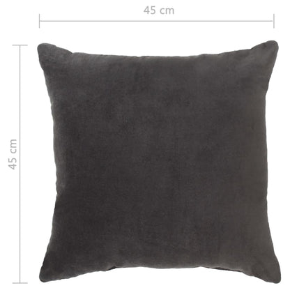 Cuscini in Velluto di Cotone 2 pz 45x45 cm Antracite