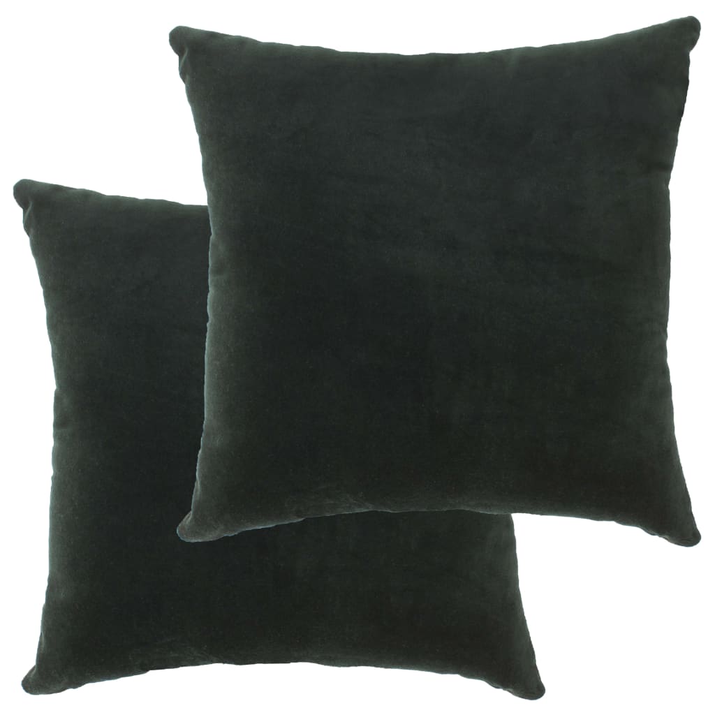 Cuscini in Velluto di Cotone 2 pz 45x45 cm Verde