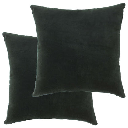 Cuscini in Velluto di Cotone 2 pz 45x45 cm Verde
