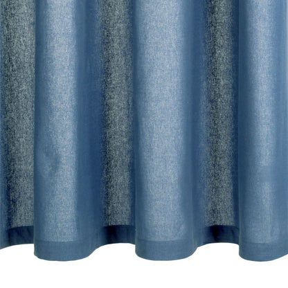 Tende con Anelli in Metallo 2 pz in Cotone 140x225 cm Blu