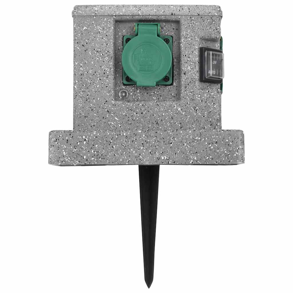 Presa Elettrica da Giardino con Sensore di Luce in Plastica