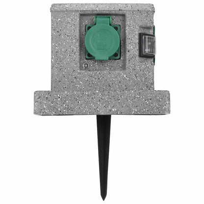 Presa Elettrica da Giardino con Sensore di Luce in Plastica