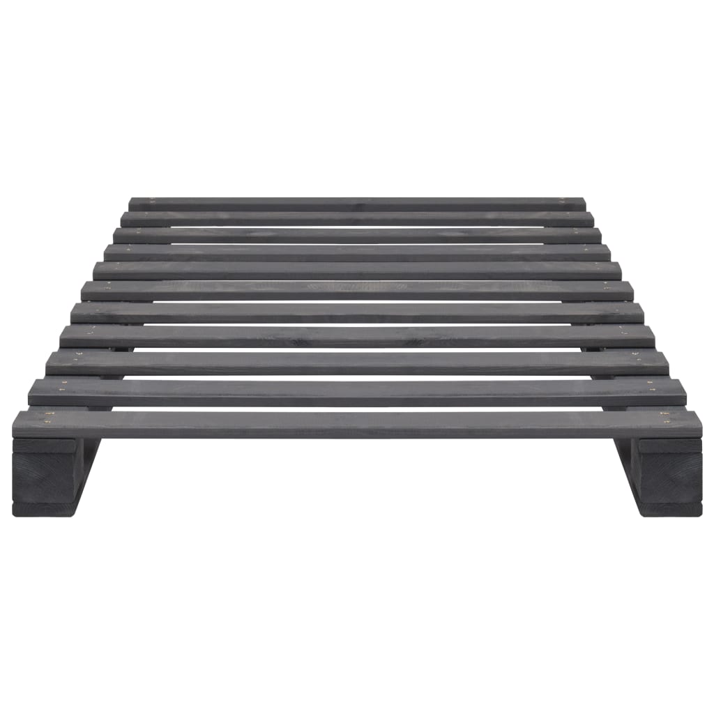Giroletto in Pallet Grigio Legno Massello di Pino 90x200 cm