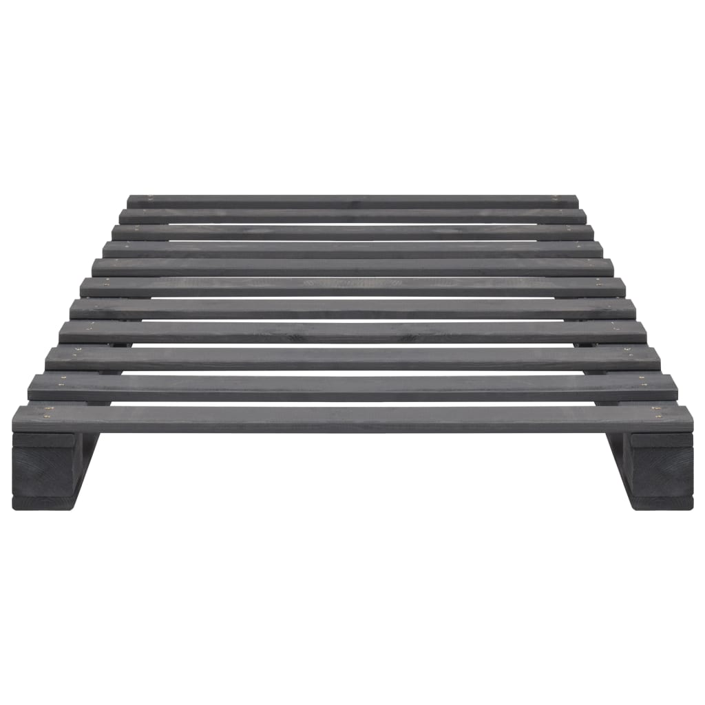 Giroletto in Pallet Grigio Legno Massello di Pino 100x200 cm