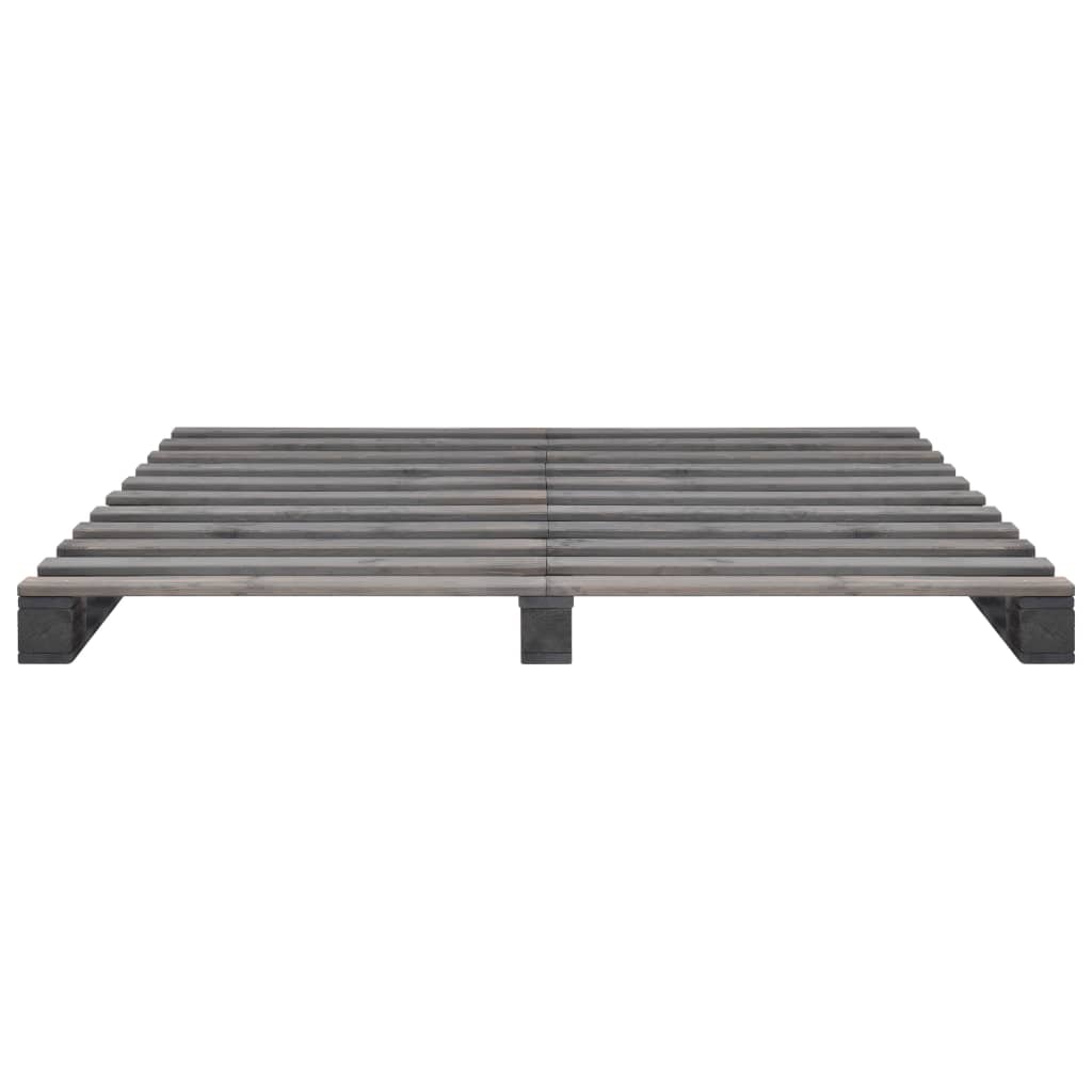 Giroletto in Pallet Grigio Legno Massello di Pino 160x200 cm