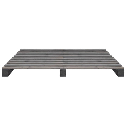 Giroletto in Pallet Grigio Legno Massello di Pino 160x200 cm