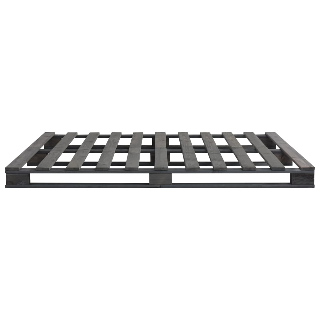 Giroletto in Pallet Grigio Legno Massello di Pino 160x200 cm