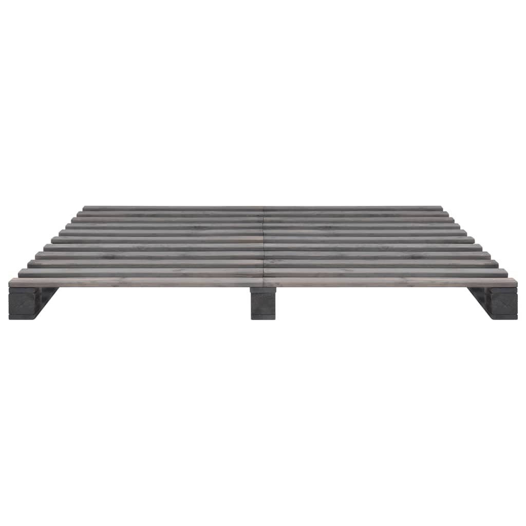 Giroletto in Pallet Grigio Legno Massello di Pino 180x200 cm
