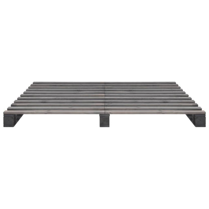 Giroletto in Pallet Grigio Legno Massello di Pino 180x200 cm
