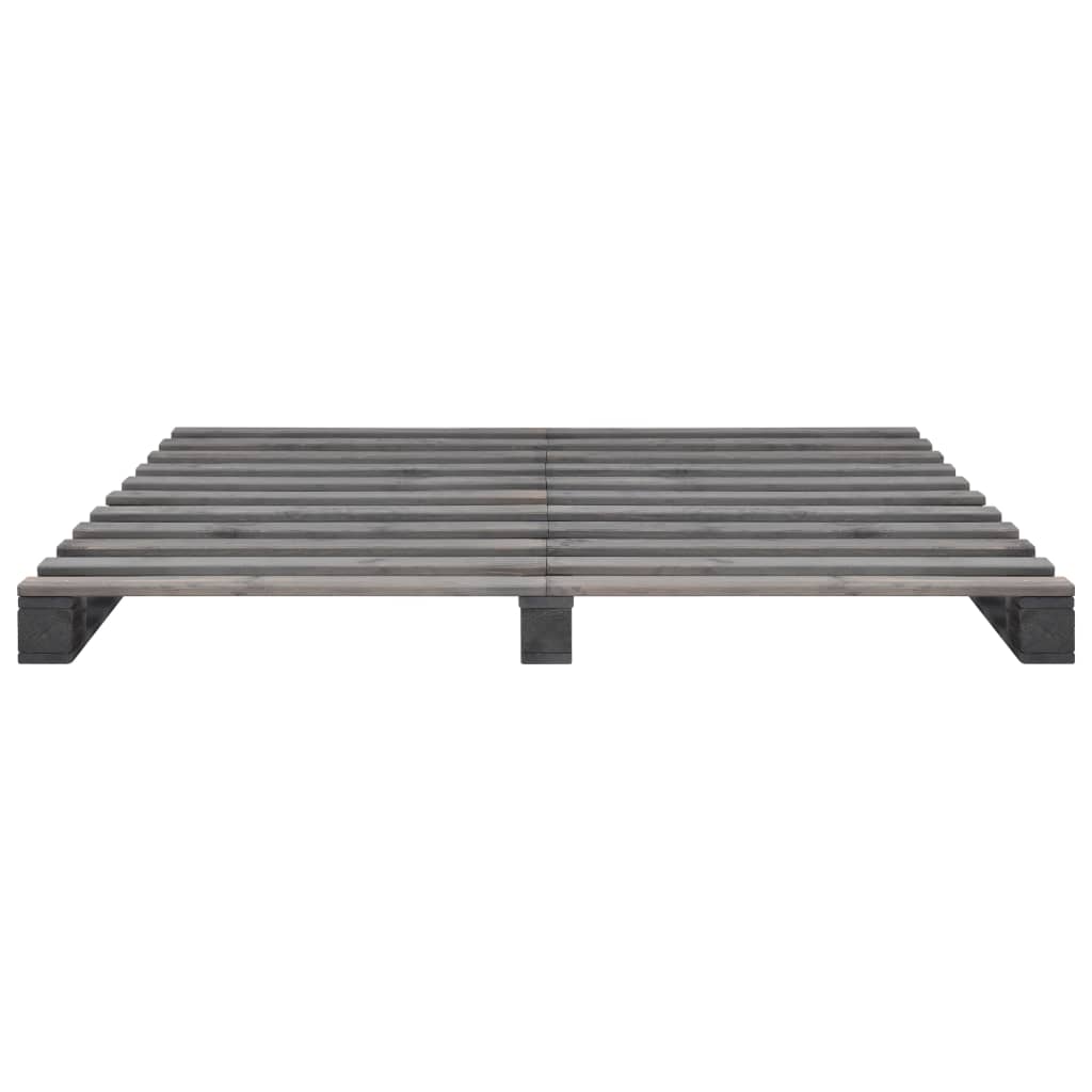 Giroletto in Pallet Grigio Legno Massello di Pino 200x200 cm