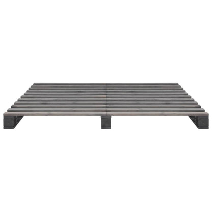 Giroletto in Pallet Grigio Legno Massello di Pino 200x200 cm