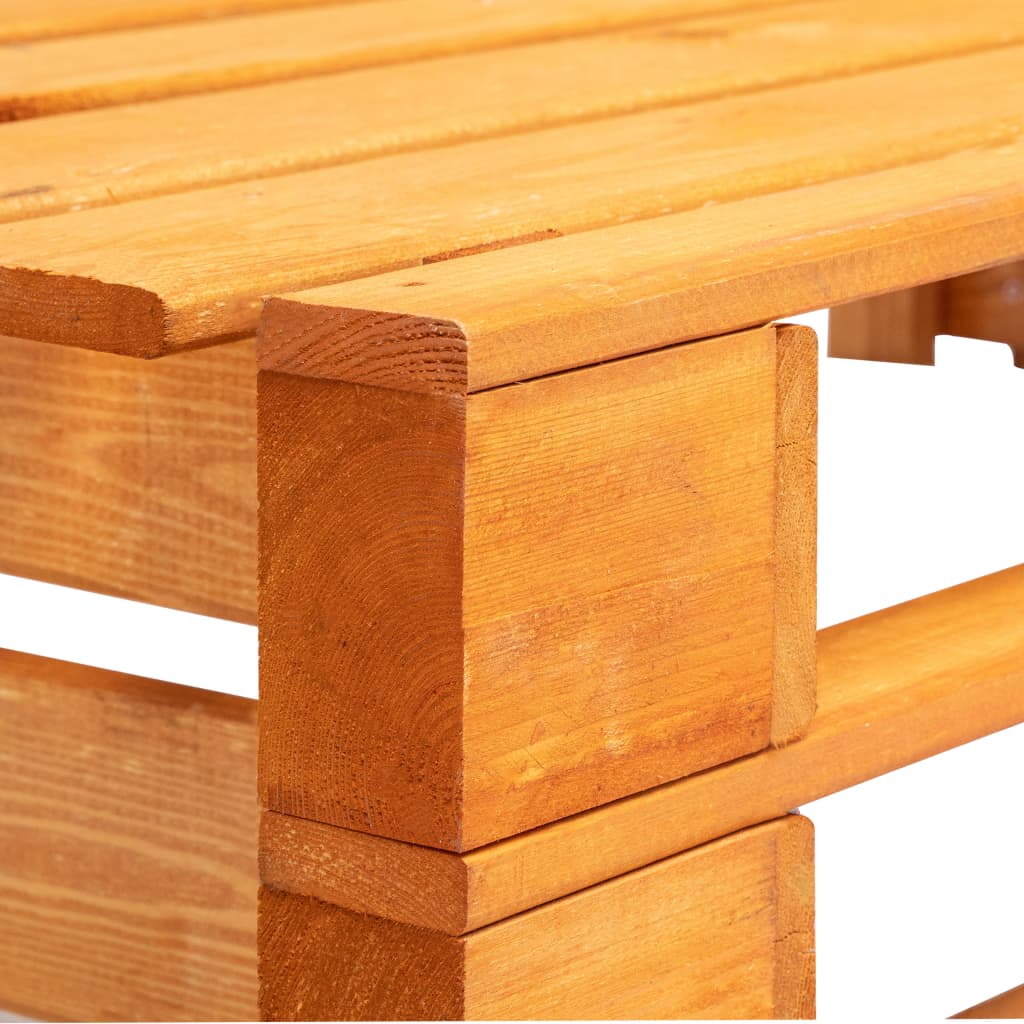 Panca Angolare da Giardino su Pallet in Legno ambra