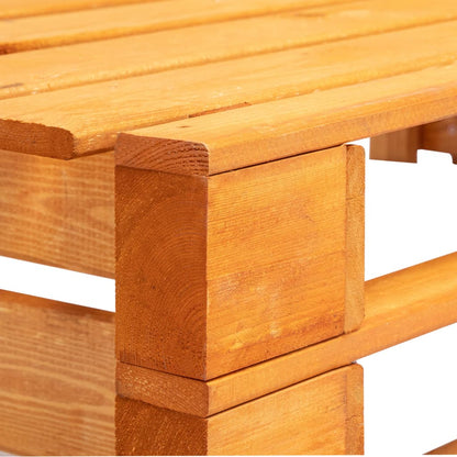 Panca Angolare da Giardino su Pallet in Legno ambra