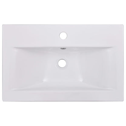 Lavabo da Incasso 61x39,5x18,5 cm in Ceramica Bianco