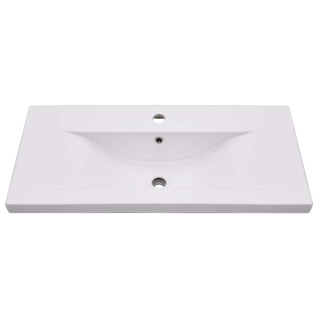 Lavabo da Incasso 81x39,5x18,5 cm in Ceramica Bianco